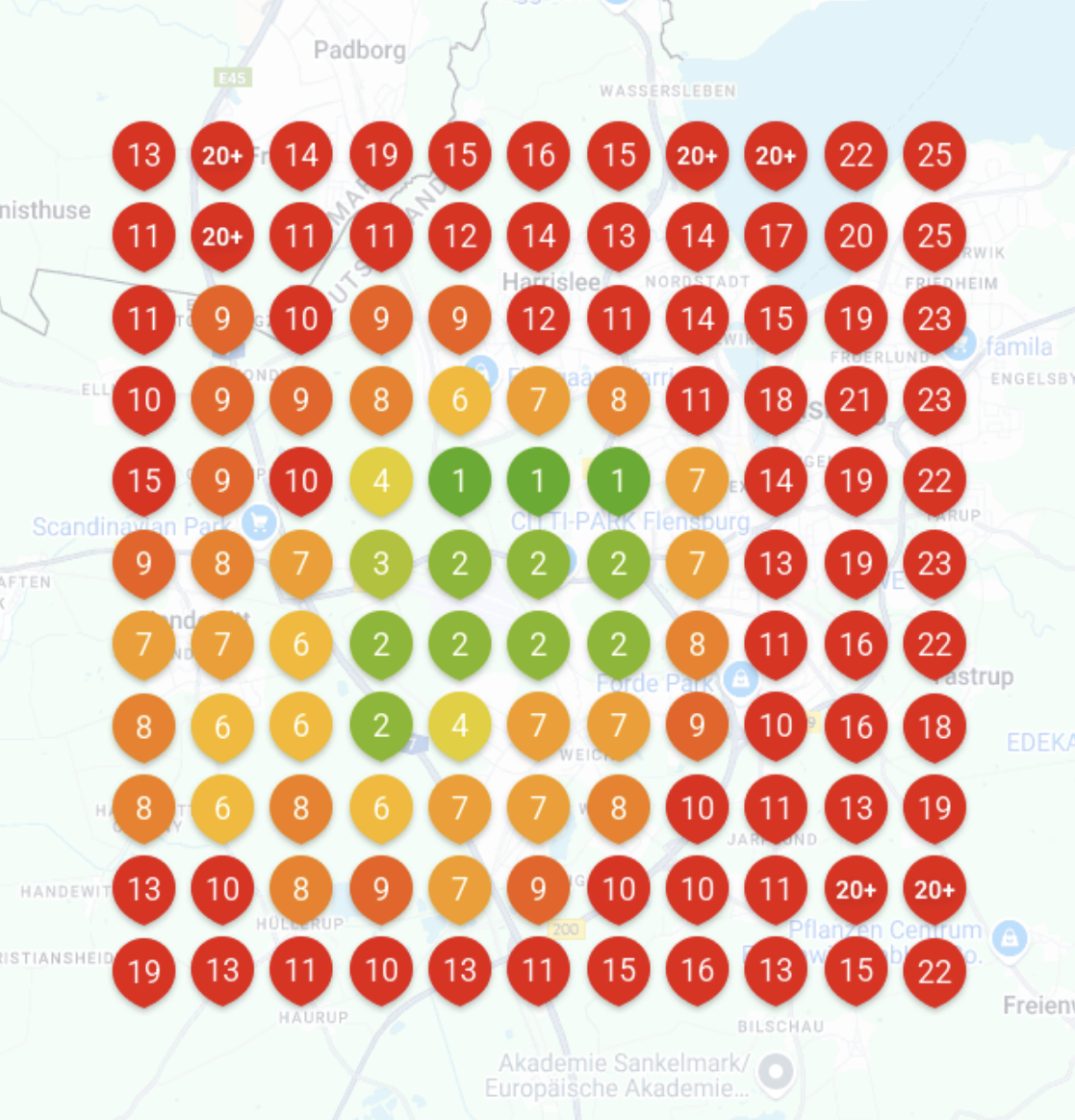 Google Maps Ranking ohne Optimierung